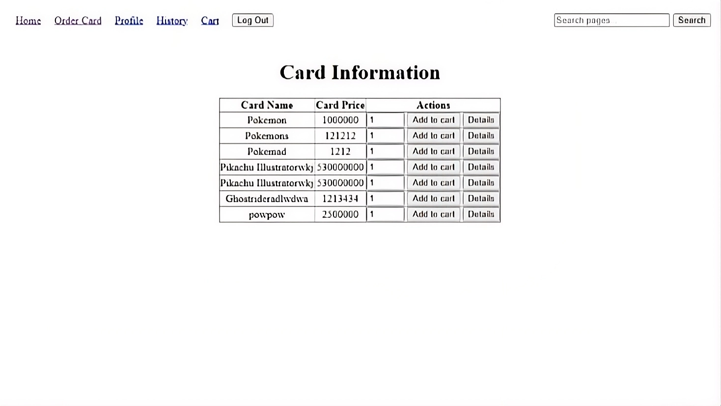 Card Shop Backend